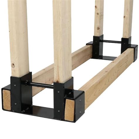 log home metal brackets|steel firewood rack brackets.